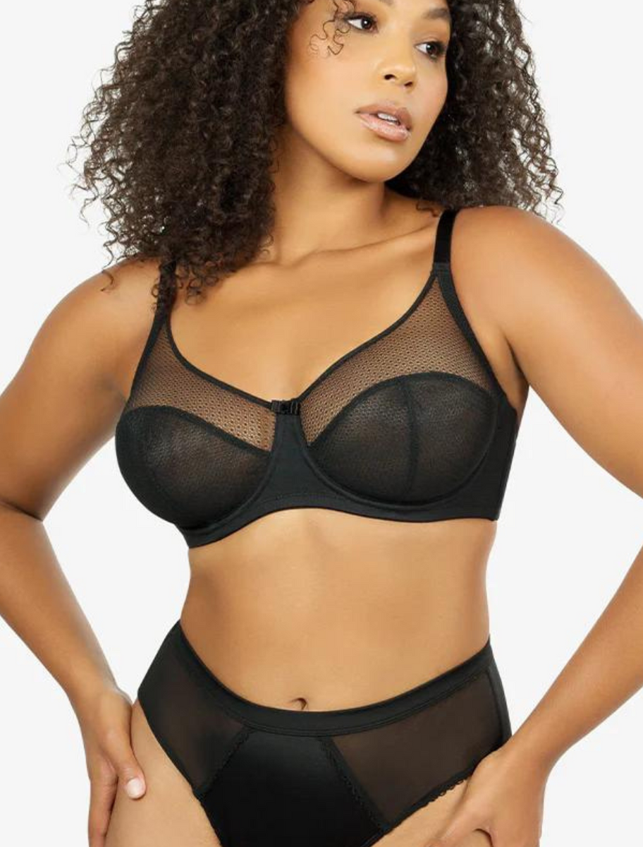 Paige Geometric Lace Unlined Wired Full Bust Bra