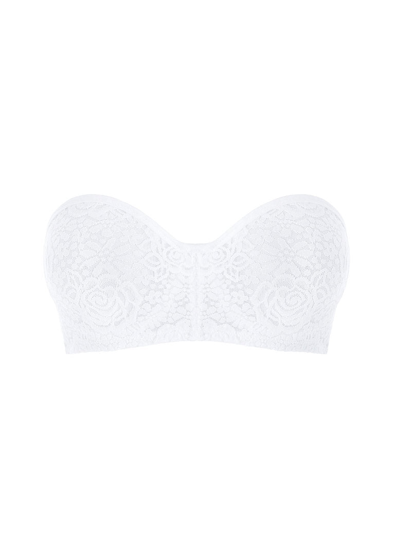Bridal ivory strapless padded full cup balconette bras