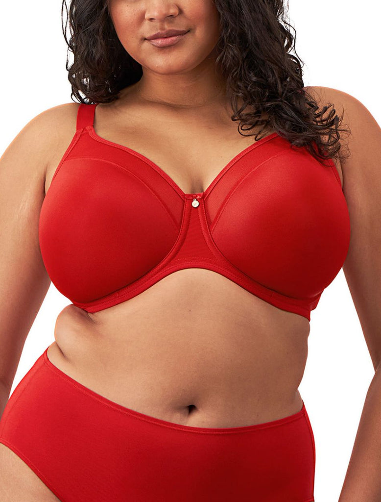 Elomi Smooth UW Molded T-Shirt Bra, Haute Red| Elomi Smooth Bra