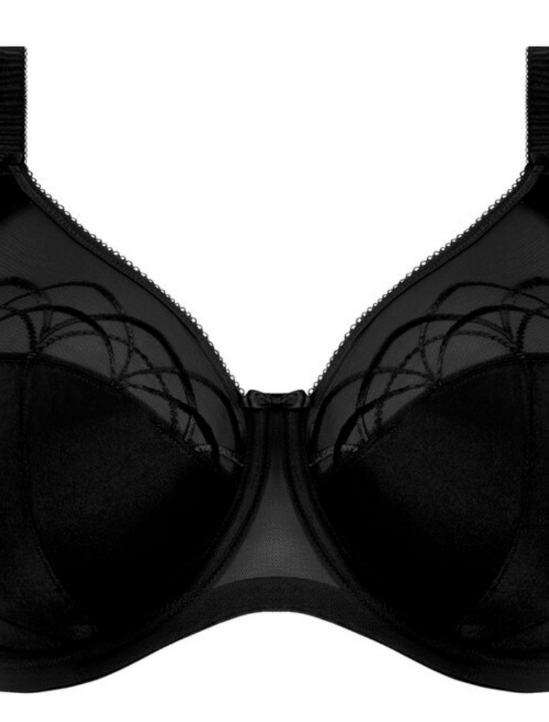 Elomi Women's Plus Size Bijou Underwire Banded Molded Bra, Black, 34F UK at   Women's Clothing store