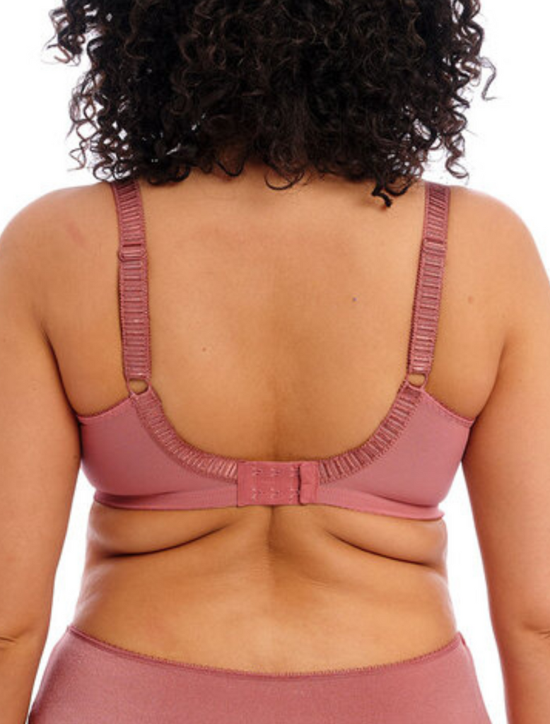 Women's Bra V-neck Full Coverage Non Padded Underwire Plus Size Bra (Color  : Rose, Size : 40G)