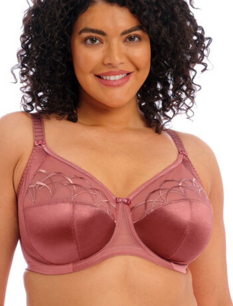 Buy Padded Underwired Full Cup Longline Bralette in Rosewood Pink