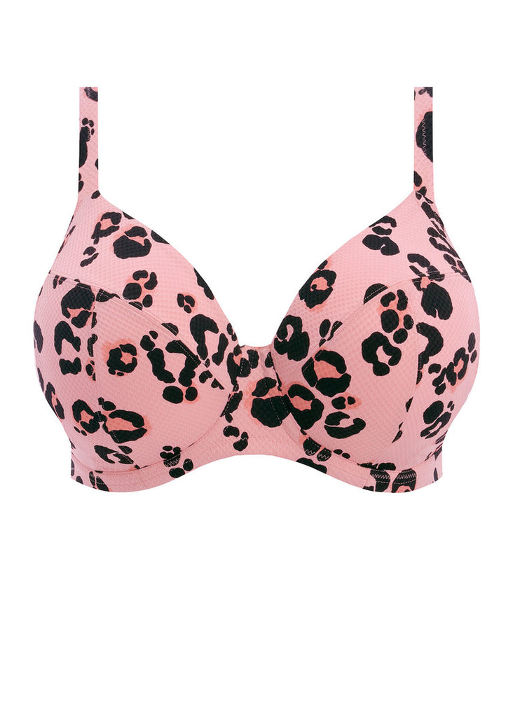 Elomi Swim Kambuku UW Plunge Bikini Top, Pink – Bras & Honey USA