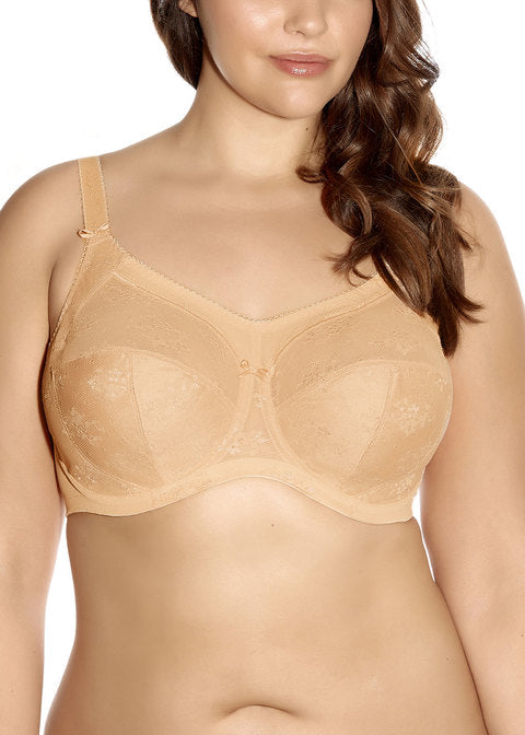 Plus Size Bra Without Underwire with Soft Delicate Lace Cups and