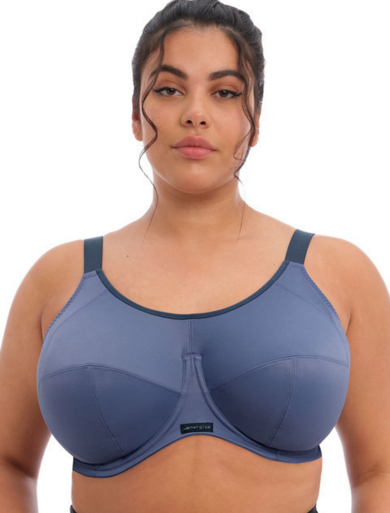 Elomi womens Plus-size Energise Underwire Sports Bra, Navy, 32H US