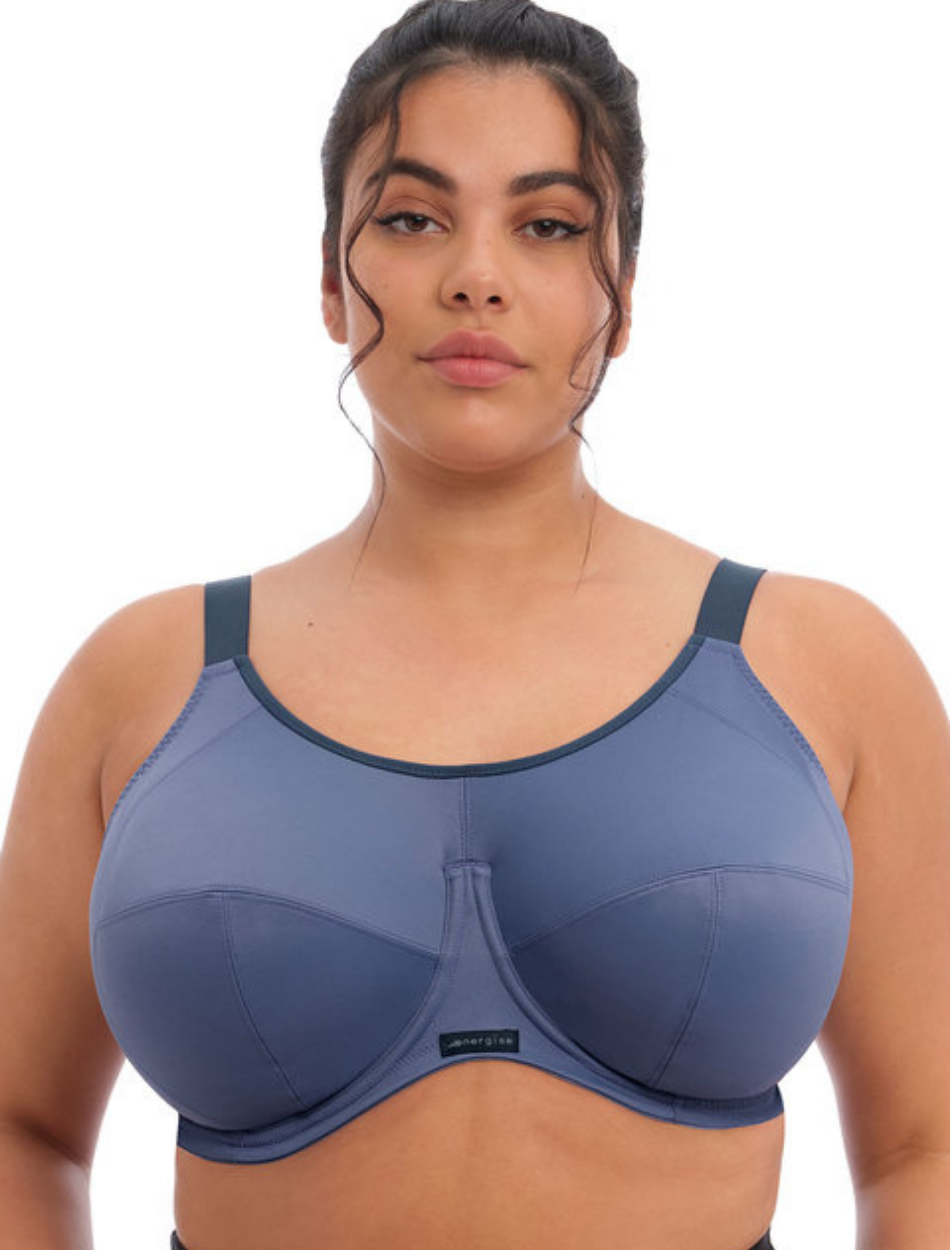 Elomi Energise 40D Black High Impact Full Cup Coverage Sports Bra