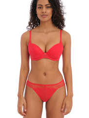 Freya Signature Underwired Plunge Bra - Chili Red - Curvy Bras