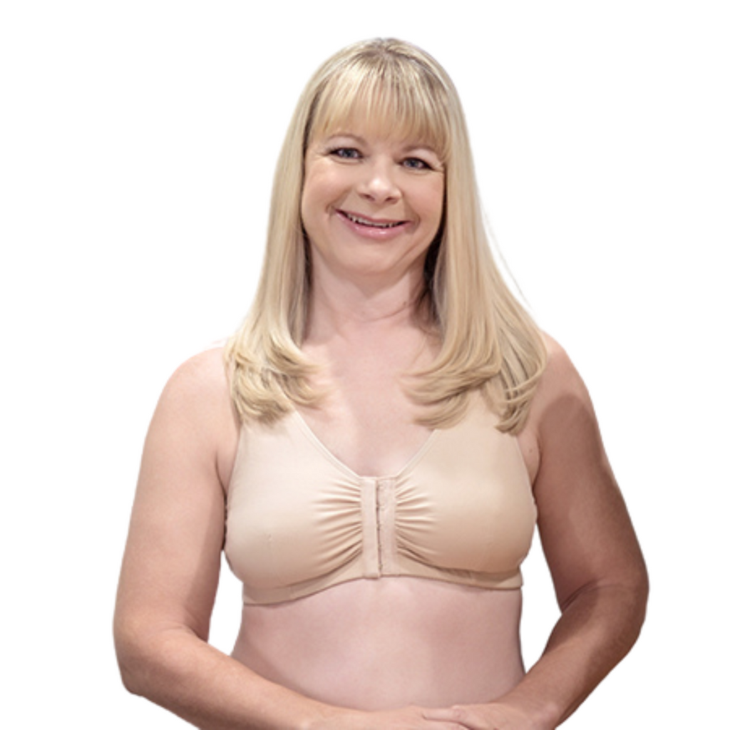 American Breast Care 110 Leisure Bra, Black | Front Closure Mastectomy Bras