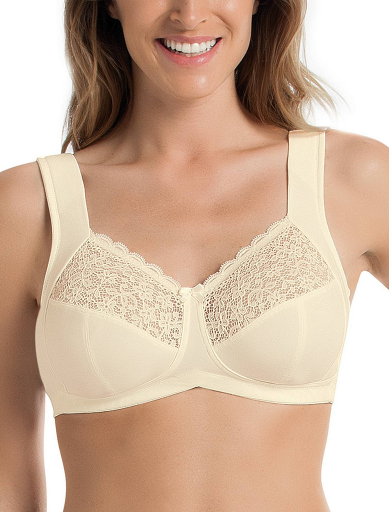 Women's Plus-Size Soft Cup Molded Non-Wired Minimizer Bra, White, 36C