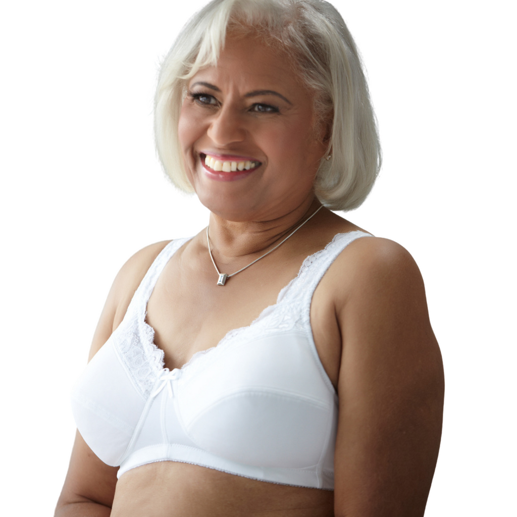 Sujetador de compresión American Breast Care Blanco – Bras & Honey USA