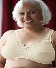 Front Close Mastectomy Bra with Modern Lace (Sister) 1105263-S -  1113970-F:Pantone Tap Shoe:50DDD