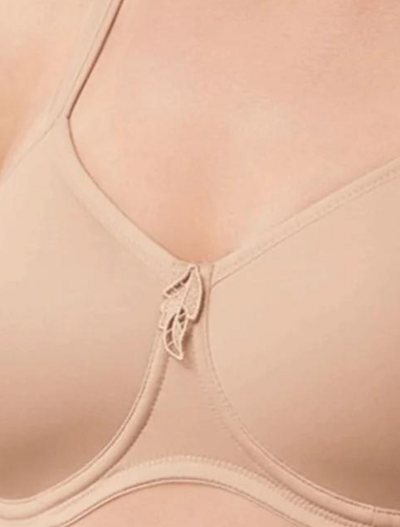  Womens Mara Padded Wire-Free Pocketed Mastectomy Bra Rose  Nude 34AA