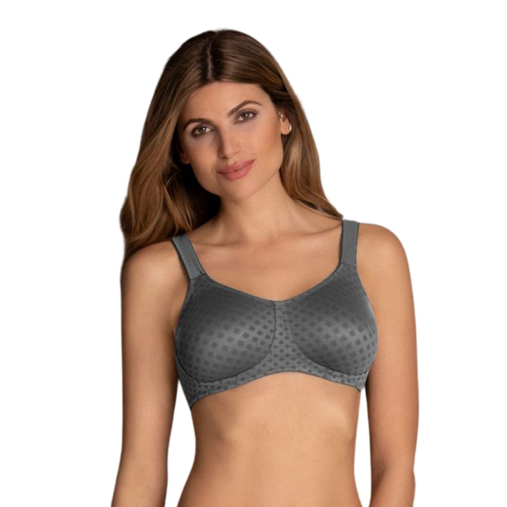 Mastectomy Bra Lace Soft Cup Size 40D Grey
