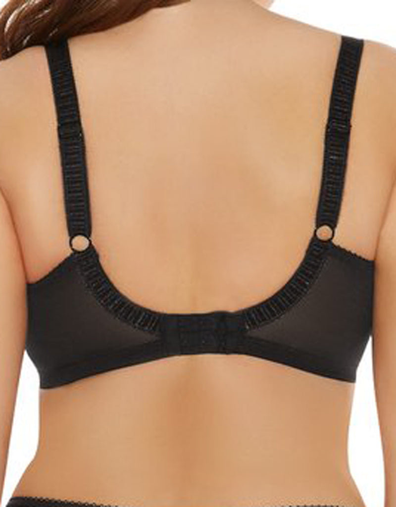 Elomi Cate Underwire Full Cup Banded Bra, Black | Black Elomi Bra | Black  Underwire Bra