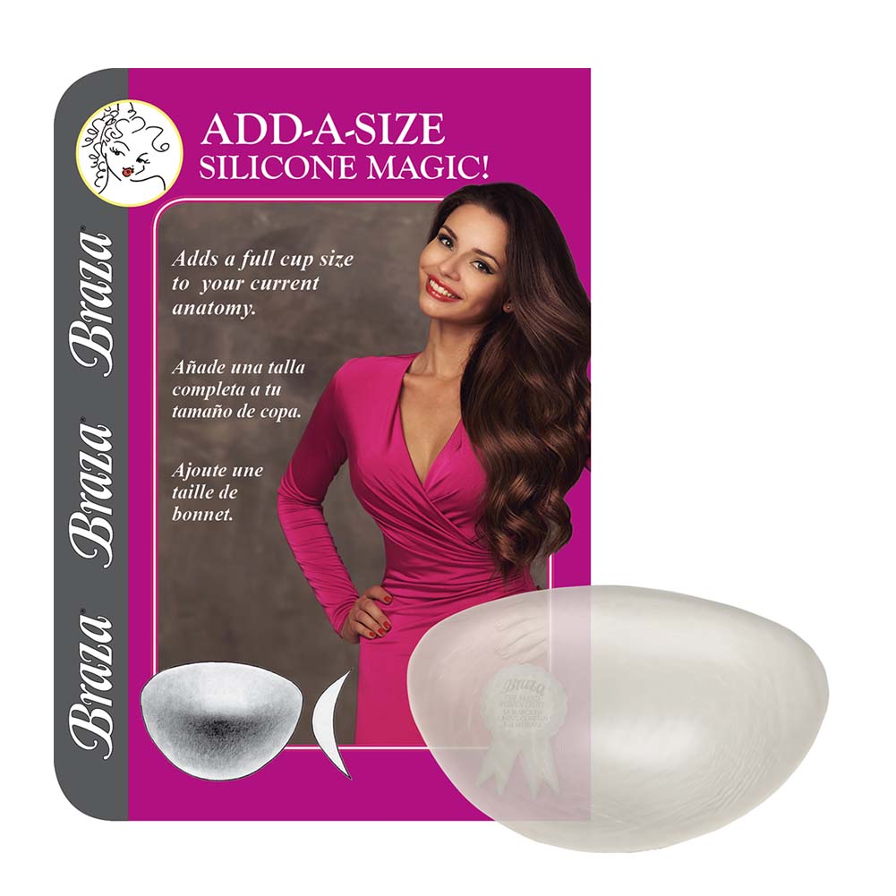 Silicone Breast Enhancement Bra Pad Inserts with a Natural Look and Feel