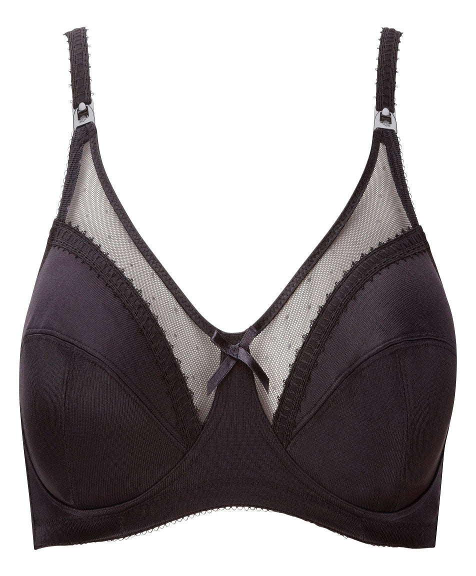 Royce Charlotte Wire free Soft Cup Nursing Bra, Black – Bras & Honey USA