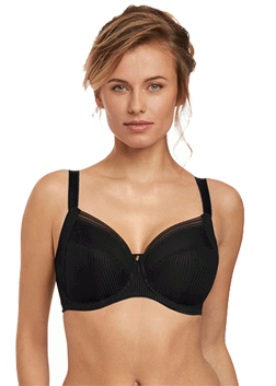 Fantasie Fusion Lace Underwire Full Cup Side Support Bra - Black - Curvy