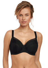 Fusion Lace Full Cup Side Support Bra In Black - Fantasie