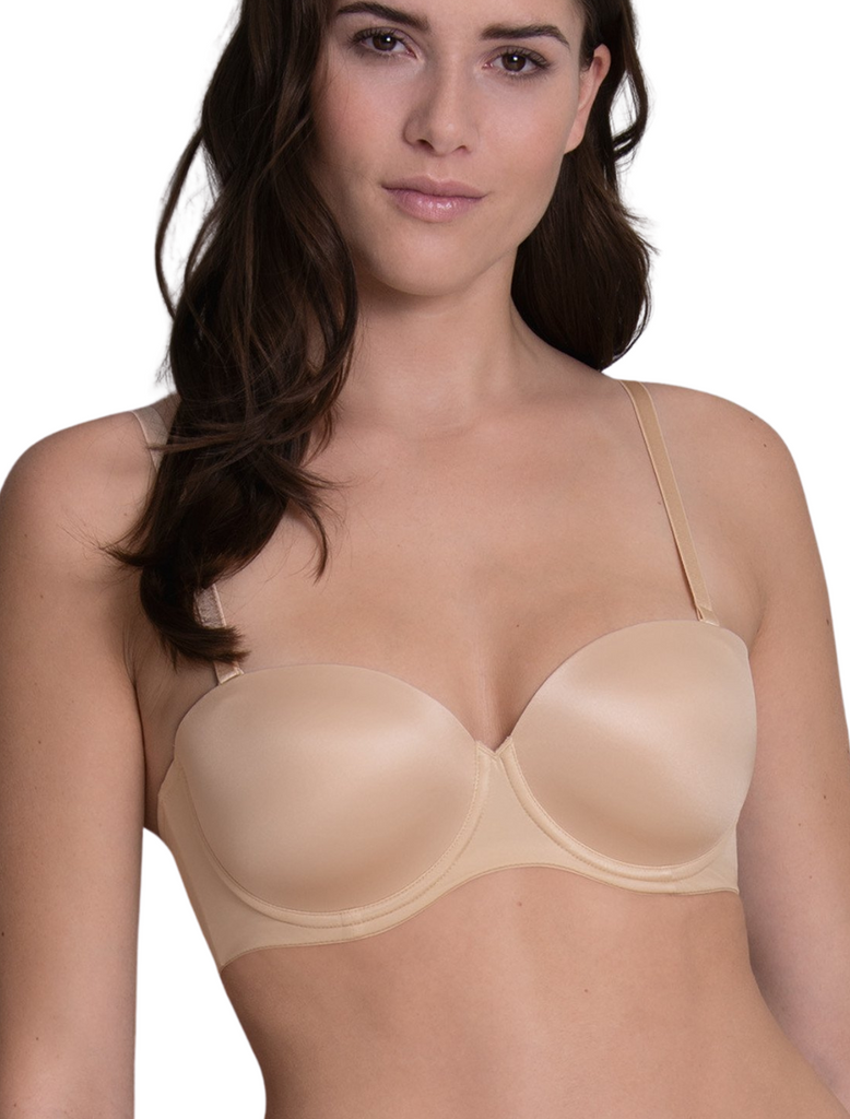 Awant Strapless Sticky Bra (US, Cup Band, A, Beige) at  Women's  Clothing store