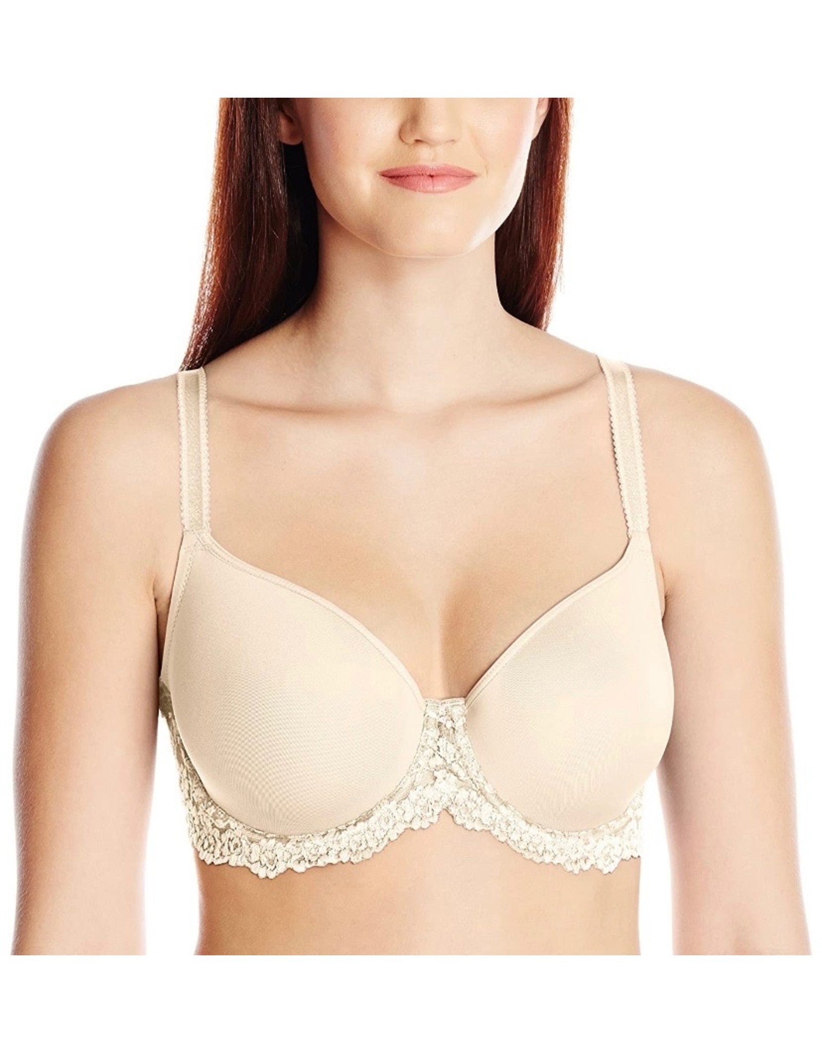 Wacoal Embrace Lace Underwire Contour Bra, Naturally Nude/Ivory